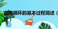 血液循環的基本過程簡述(血液循環的基本過程)