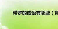 帶羅的成語有哪些(帶羅的成語)