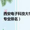 西安電子科技大學專業排名一覽表最新（西安電子科技大學專業排名）