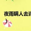 夜雨瞞人去潤花全詩（夜雨瞞人去潤花上一句）