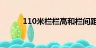 110米欄欄高和欄間距(110欄)