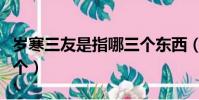 歲寒三友是指哪三個東西(歲寒三友是指哪三個)