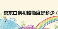 京東白條初始額度是多少(京東白條初始額度)