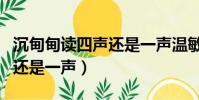 沉甸甸讀四聲還是一聲溫敏儒(沉甸甸讀四聲還是一聲)