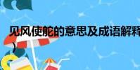 見風使舵的意思及成語解釋(見風使舵的意思)