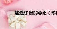 迷途珍貴的意思(珍貴的意思)
