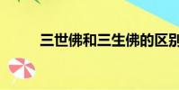 三世佛和三生佛的區別(三世佛)
