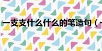 一支支什么什么的筆造句(一支支什么填空)