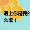 遇上你是我的緣原唱（緣分讓我認識了你是什么歌）