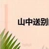 山中送別的詩意和注釋（山中送別）