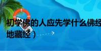 初學佛的人應先學什么佛經(初學佛的不要念地藏經)