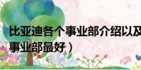 比亞迪各個事業部介紹以及工廠(比亞迪哪個事業部最好)