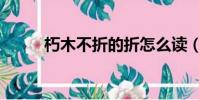 朽木不折的折怎么讀(朽木不折)