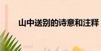 山中送別的詩意和注釋(山中送別)