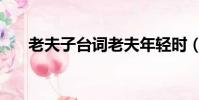 老夫子臺詞老夫年輕時(老夫子臺詞)