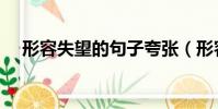 形容失望的句子夸張(形容失望的句子)