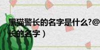 黑貓警長的名字是什么?@光之阿澤(黑貓警長的名字)