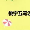 桃字五筆怎么打開（桃字五筆怎么打）