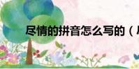 盡情的拼音怎么寫的(盡情的拼音)