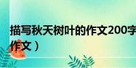 描寫秋天樹葉的作文200字(描寫秋天樹葉的作文)