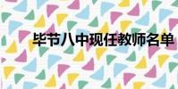 畢節八中現任教師名單(畢節八中)