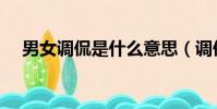 男女調侃是什么意思(調侃是什么意思)