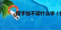 提手加不讀什么字(提手加不)