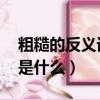 粗糙的反義詞是什么 三年級（粗糙的反義詞是什么）