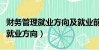 財務管理就業方向及就業前景論文(財務管理就業方向)