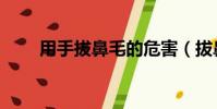 用手拔鼻毛的危害(拔鼻毛的危害)
