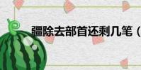 疆除去部首還剩幾筆(疆的部首)