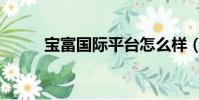 寶富國際平臺怎么樣(寶富國際)