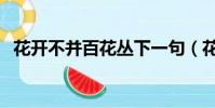 花開不并百花叢下一句(花開不并百花叢)