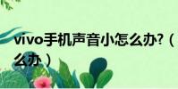 vivo手機聲音小怎么辦?(vivo手機聲音小怎么辦)