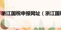 浙江國稅申報網址(浙江國稅網上申報系統)