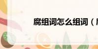 腐組詞怎么組詞(腐組詞)