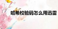 哈希校驗碼怎么用迅雷(哈希校驗)